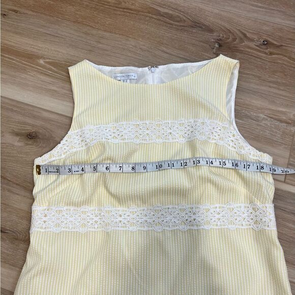 LONDON TIMES Women’s Seersucker Lace Dress Size 14 - Picture 5 of 6